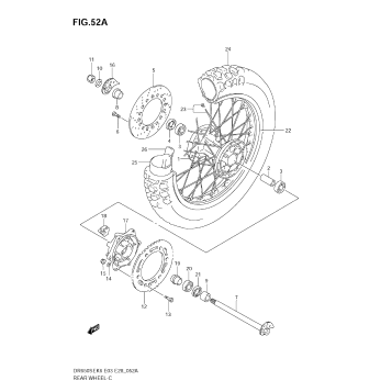 REAR WHEEL (MODEL K8/K9)
