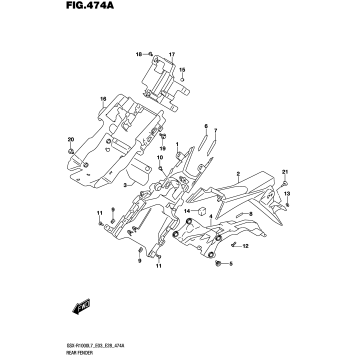 REAR FENDER (GSX-R1000L7 E03)