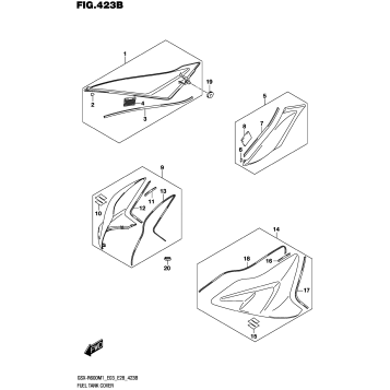 FUEL TANK COVER (GSX-R600Z)