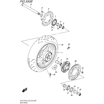 REAR WHEEL (GSX-S750AL5 E28)