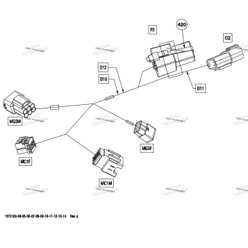 ELECTRICAL HARNESS, FRONT SECTION EUROPE