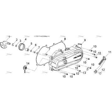 ENGINE, CLUTCH COVER & KICK START