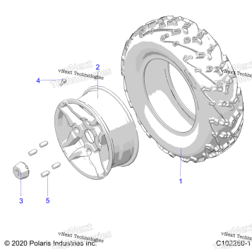 WHEELS, FRONT TIRE