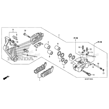 REAR BRAKE CALIPER