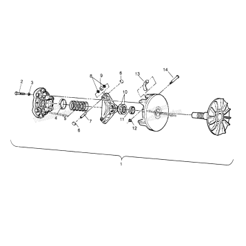 DRIVE CLUTCH ASSEMBLY MAGNUM 2X4