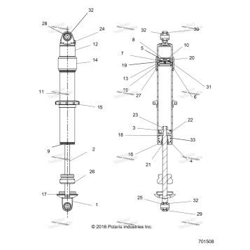 SUSPENSION, REAR SHOCK INTERNALS