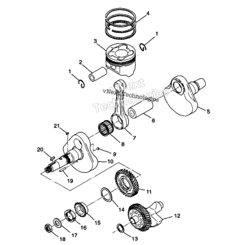 RANKSHAFT & PISTON W98H50A(D)(E)(F) (4950135013D010)