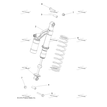 SUSPENSION, SHOCK, REAR, MOUNTING