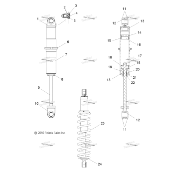 SUSPENSION, SHOCK, REAR TRACK ALL OPTIONS (49SNOWSHOCKREAR)