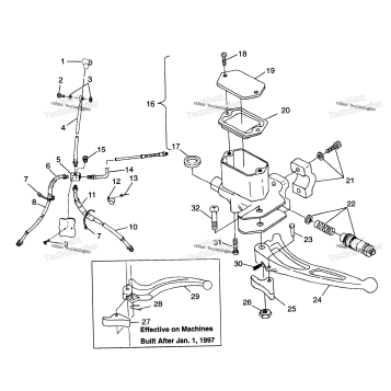 CONTROLS MASTER CYLINDER/BRAKE LINE XPLORER 400L