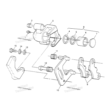 FRONT BRAKE ASSEMBLY 4X4 300