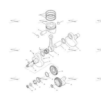 CRANKSHAFT AND PISTON A02CH42AA