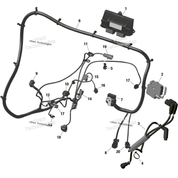 ROTAX - ENGINE HARNESS AND ELECTRONIC MODULE