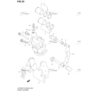 FRONT CALIPER (MODEL W/X)