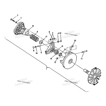 DRIVE CLUTCH ASSEMBLY 350 4X4 UPDATE