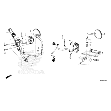 HANDLE SWITCH@MIRROR (CMX1100D/D2)