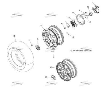 WHEELS, FRONT & HUB A14ZN8EAI/M/P/S