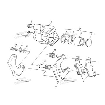 FRONT BRAKE ASSEMBLY 2X4 350L