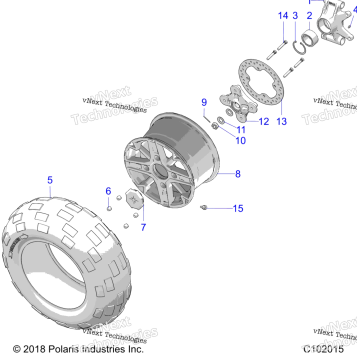WHEELS, REAR & HUB A20SXE85AF/AP/A9/CAF/CAP/CA9/V85AP/CAP