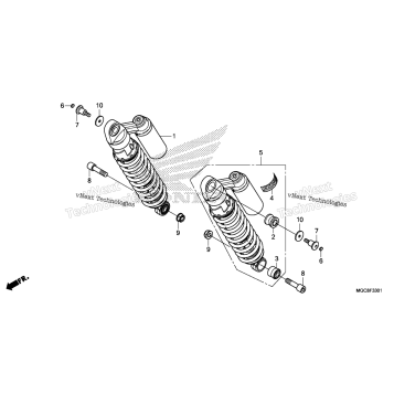 REAR SHOCK ABSORBER (2)