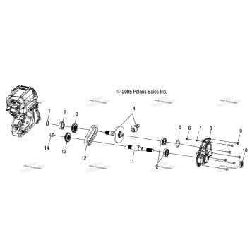 GEARCASE, OUTPUT SHAFT /AQ/AT/AX/AY/AZ