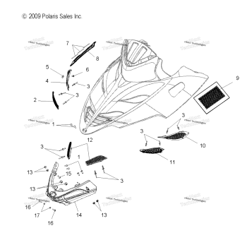 BODY, HOOD SCREENS & HINGE ASM