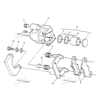 FRONT BRAKE ASSEMBLY TRAIL BOSS