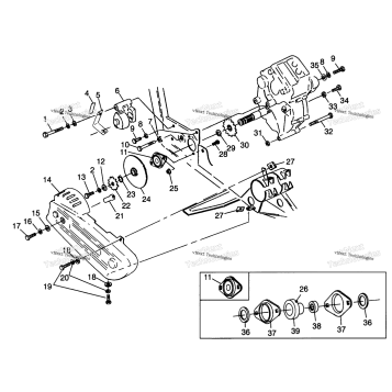 GEARCASE/BRAKE & CHAIN COVER MOUNTING N98AC42D