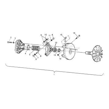 DRIVE CLUTCH ASSEMBLY XPLORER 4X4