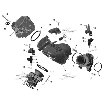 ROTAX - AIR INTAKE MANIFOLD AND THROTTLE BODY