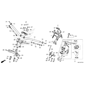 HANDLEBAR@TOP BRIDGE (CB650RAC)