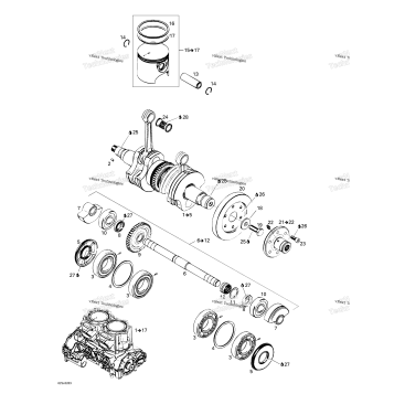 CRANKSHAFT AND PISTONS