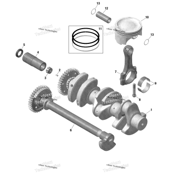 ENGINE - CRANKSHAFT AND PISTONS