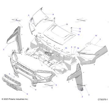 BODY, HOOD AND FRONT FACIA