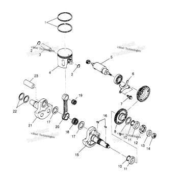 PISTON & CRANKSHAFT SPORT 400L