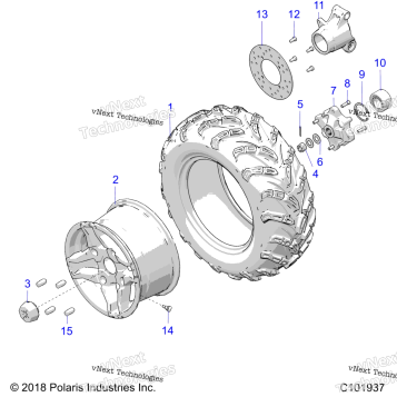 WHEELS, REAR TIRE & BRAKE DISC
