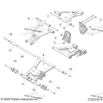 SUSPENSION, REAR CONTROL ARM, MOUNTING