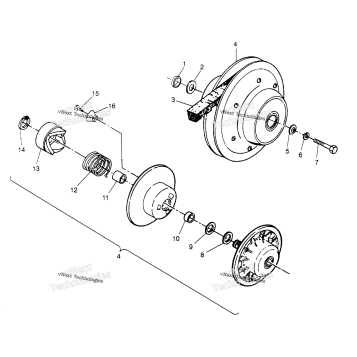 DRIVEN CLUTCH ASSEMBLY 6X6 400L