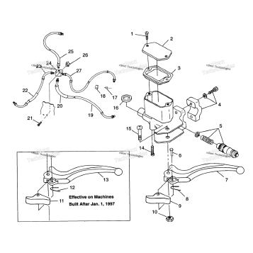 CONTROLS MASTER CYLINDER/BRAKE LINE SPORTSMAN 400L