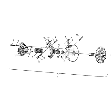 DRIVE CLUTCH ASSEMBLY SPORT 400L