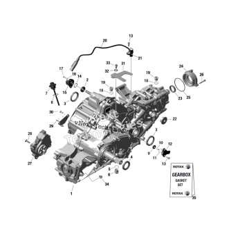 ROTAX - GEARBOX ASSY AND DRIVE SHAFT - 686 779 - HUA YONG - 1ST GENERATION