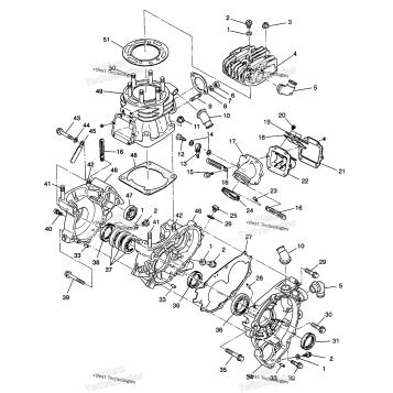 CRANKCASE & CYLINDER 6X6 350L