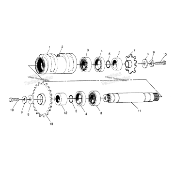 CENTER TIGHTENER ASSEMBLY 4X4 400L