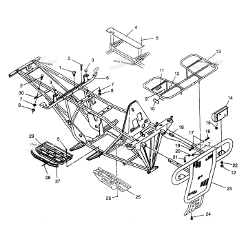 BUMPER/RACK MOUNTING 6X6 400L W968740 & 6X6 400L NORWEGIAN