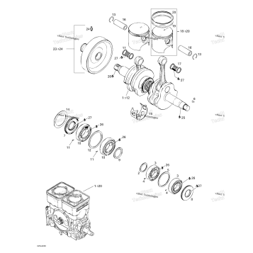 CRANKSHAFT AND PISTONS