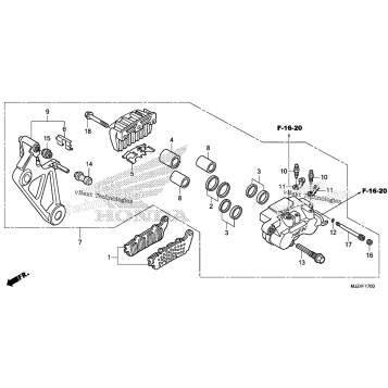 REAR BRAKE CALIPER