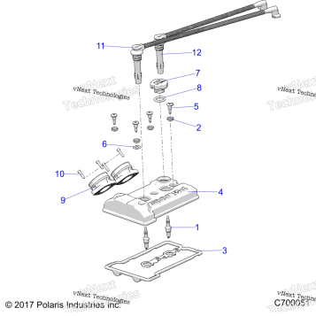 ENGINE, VALVE COVER, THROTTLE BODY ADAPTOR & SPARK PLUGS