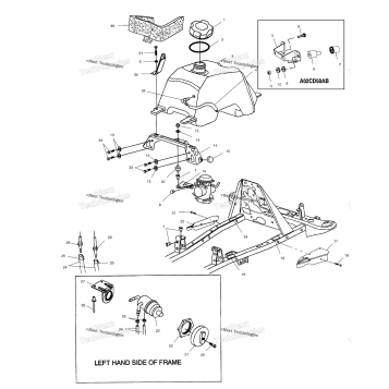 FUEL TANK AND CARBURETOR MOUNTING A02CD50AA/AB/FB