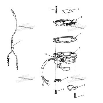 CONTROLS THROTTLE ASM./CABLE 2X4 400L