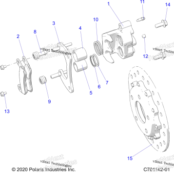 BRAKES, CALIPER, REAR Z22RGL2KAP/AL/BK/BP/BT